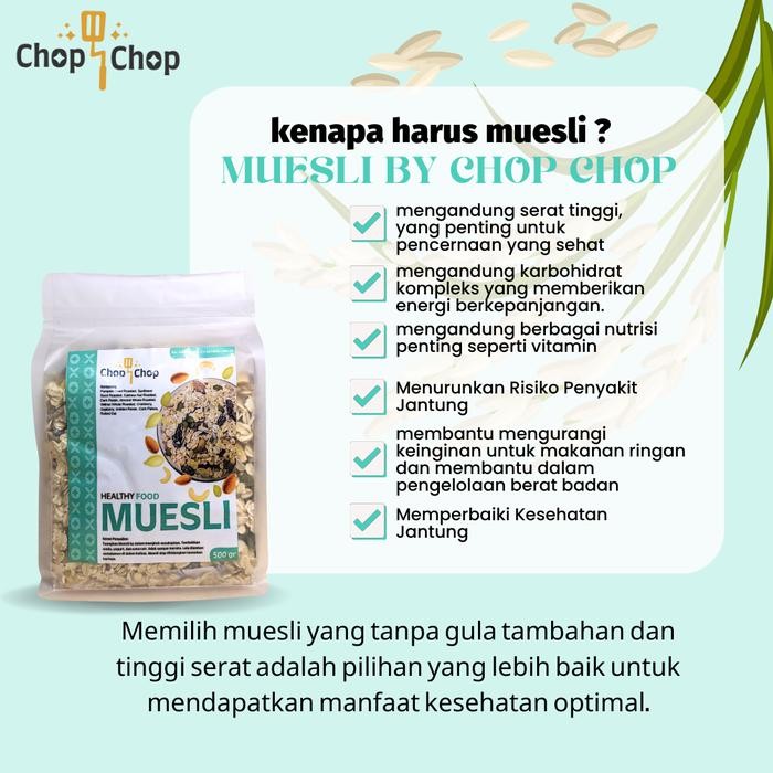 

JTTOP" FULL HOUSE MUESLI CHOP CHOP SARAPAN SEHAT RENDAH KALORI 500 GRAM
