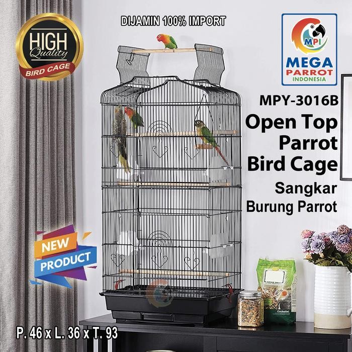 Murni Petshop - Kandang / Sangkar Burung Parrot Open Top Mpy-3016B