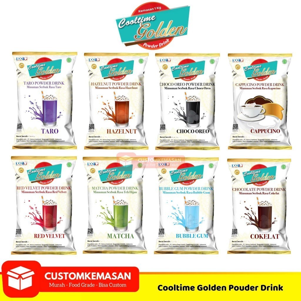 

Cooltime Golden Powder Drink 1kg / Cooltime Bubuk Minuman / Bubuk Minuman / Serbuk Minuman Berbagai