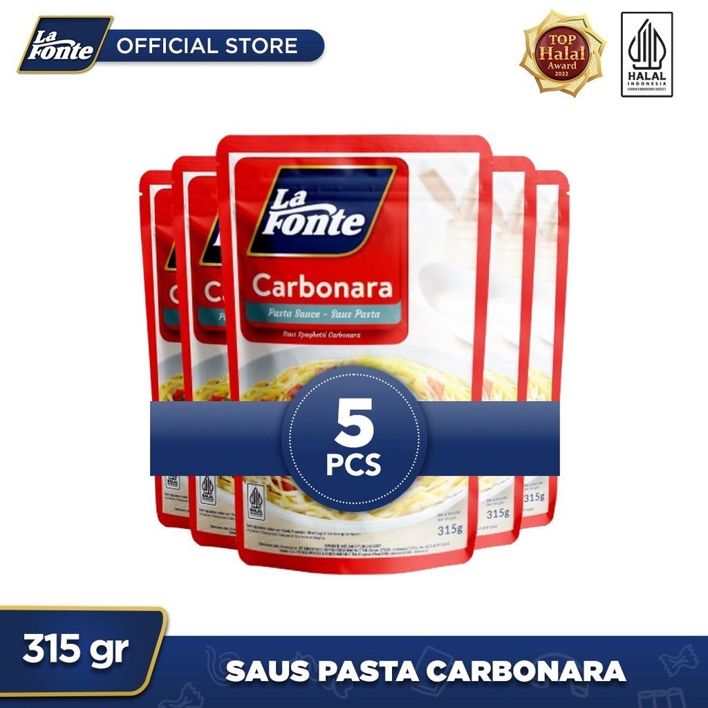 

5 PCS - LA FONTE SAOS PASTA CARBONARA 315 GR BEST SELLER