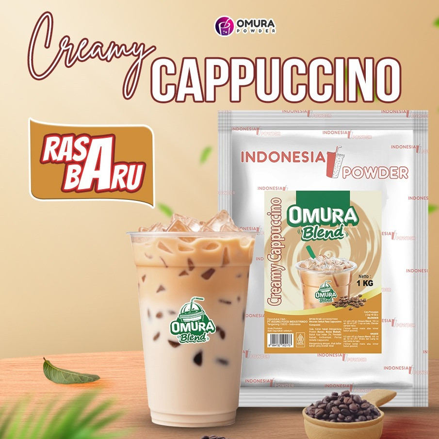 

OMURA BLEND BUBUK MINUMAN PREMIUM RASA CREAMY CAPPUCCINO / CAPPUCINO POWDER DRINK 1 KG OMURA POWDER
