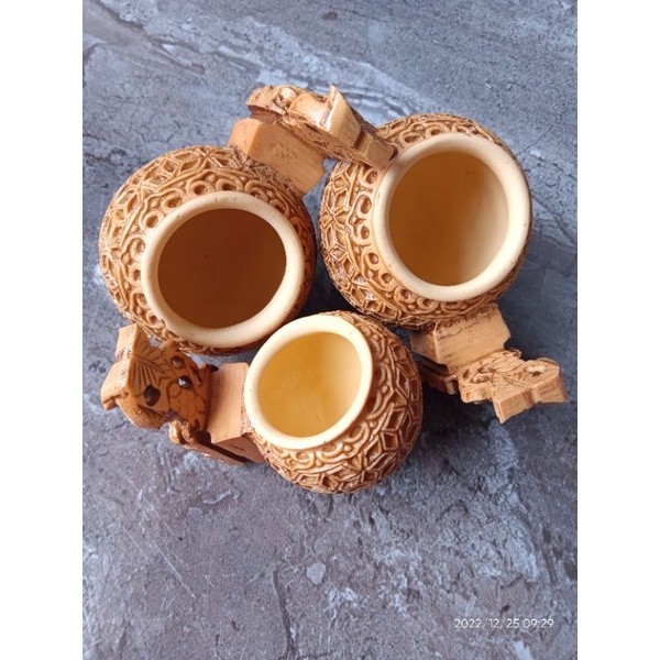 Cepuk Cangkir Mangkok Pakan Burung Anis/Murai Motif Anggur