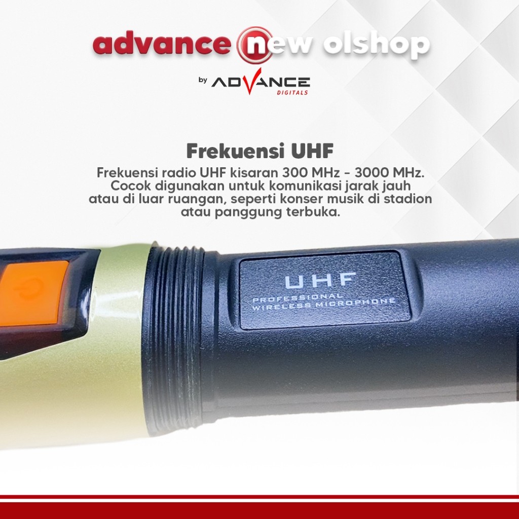 Advance Mic Karaoke Mikrofon Original Wireless Mic 101pro Microphone Profesional Mic Wireless Gold