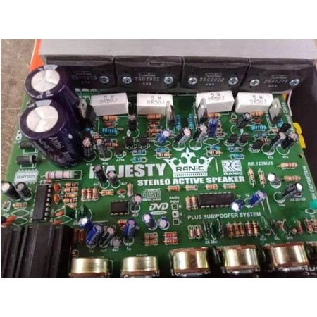 kit power amplifier speaker aktif stereo karaoke plus echo 1700w PMPO majesty