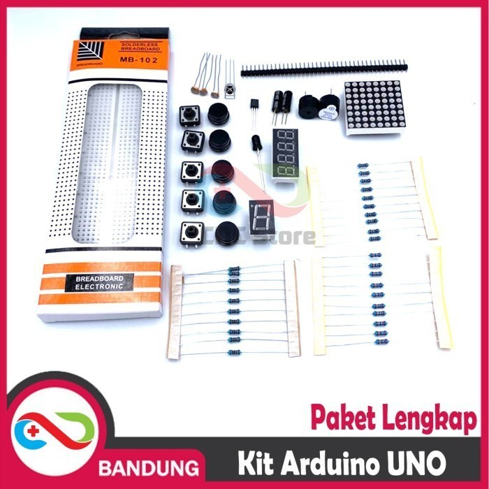 STARTER KIT LENGKAP PAKET BELAJAR ARDUINO UNO R3 DIP
