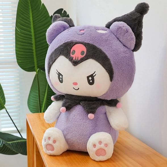 Boneka kuromi 40cm Jumbo Bahan Plush Kado Anak Perempuan Boneka Lucu