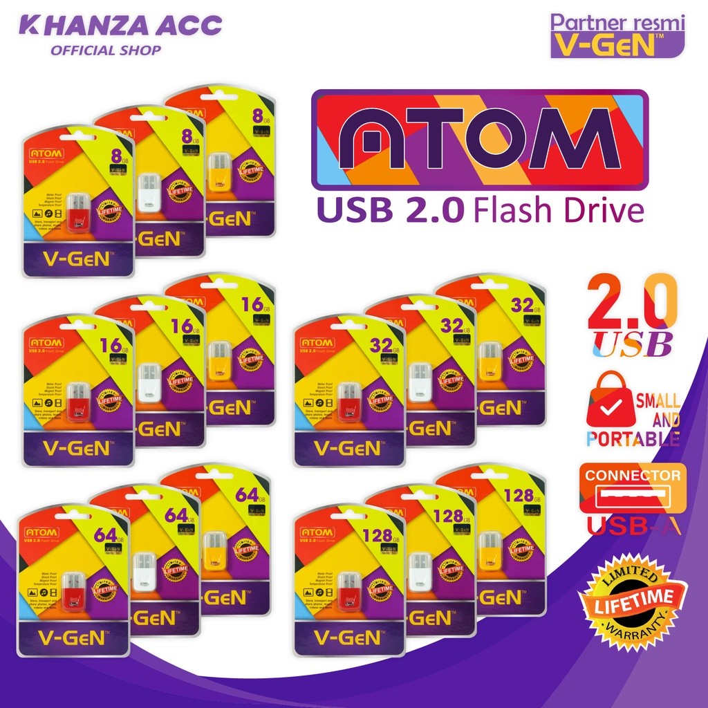 MD PROMO FLASHDISK VGEN ASTRO ATOM AVATAR 4GB 8GB 16GB 32GB 64GB 128GB ORIGINAL