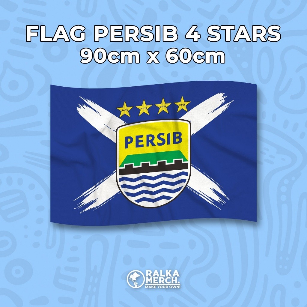 viral Flag Persib 4 Stars Bendera Persib Juara Ralkamerch