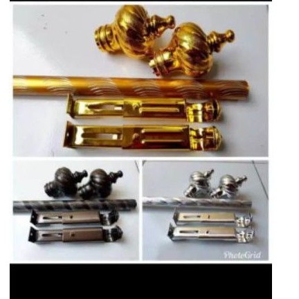 Harga Miring Batang Horden Full Set Besi / Batang Gorden Kristal Termurah Dekorasi Jendela Gorden