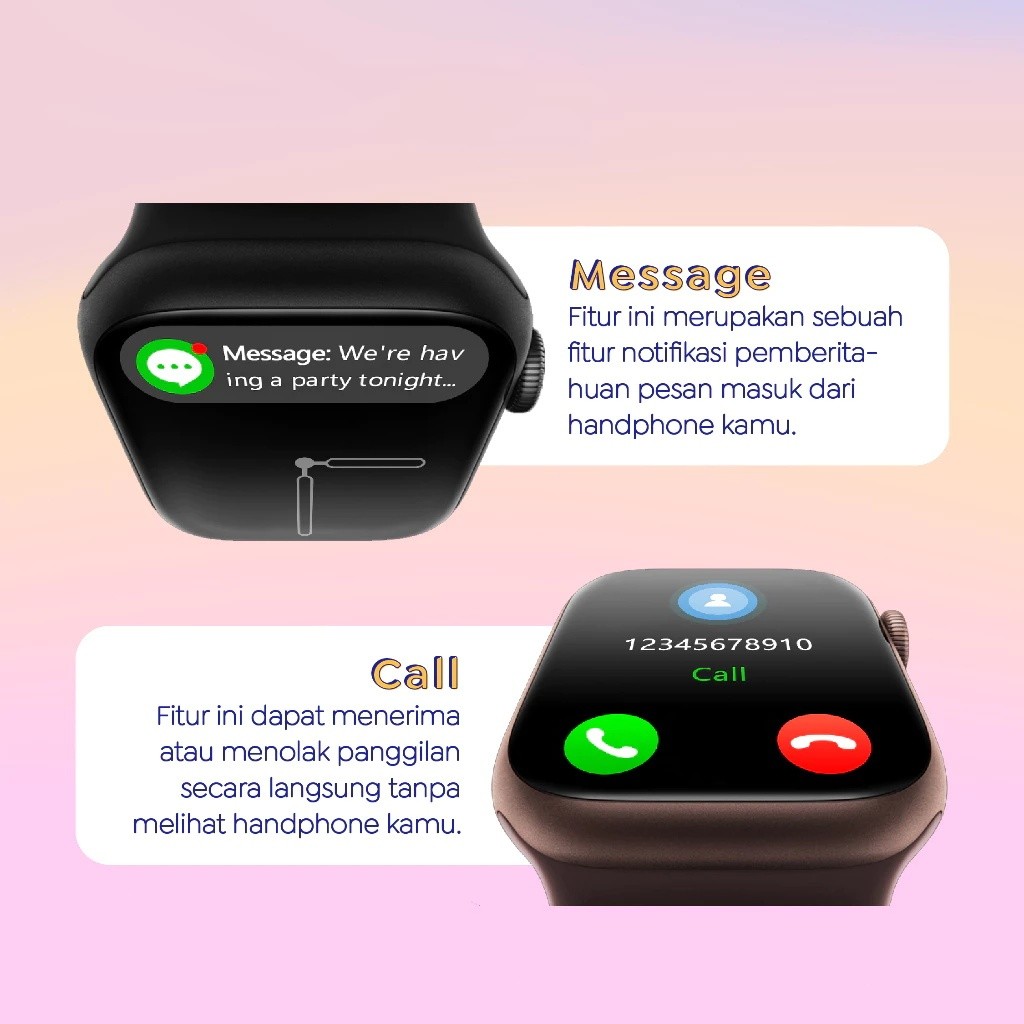 100% OriginalSamsung Watch 9 Pro Max Smart Watch 2.2 Inci Layar Sentuh SmartWatch Wanita Pria