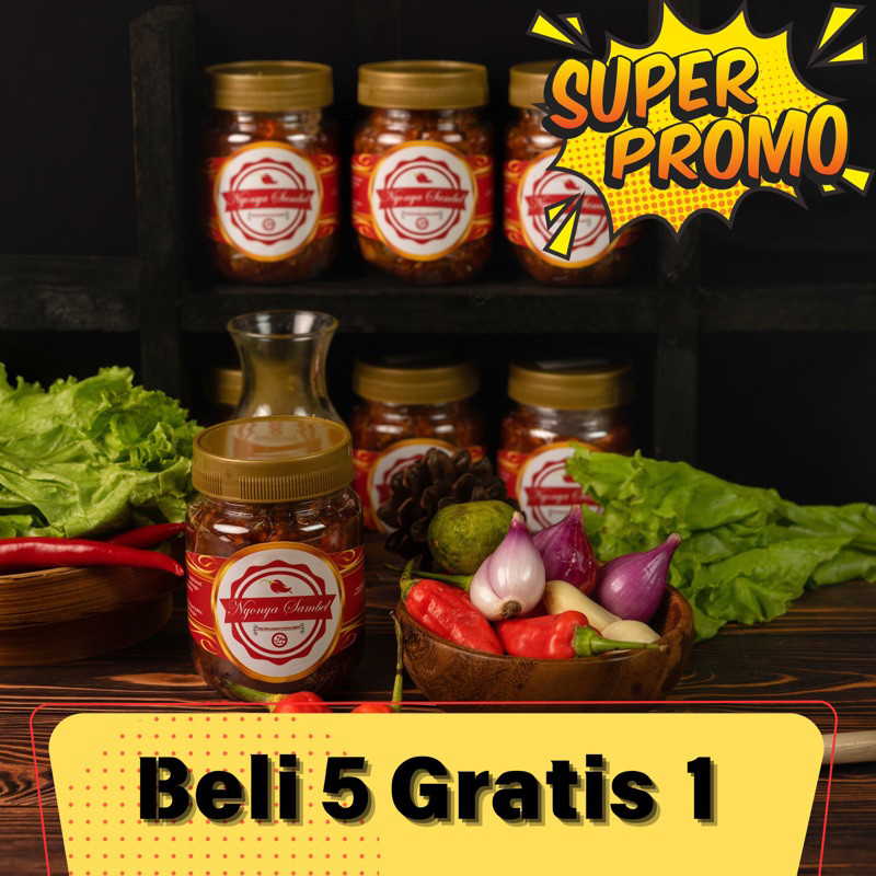 

PROMO Beli 5 Gratis 1 / Sambal CUMI 170gr / Sambel Enak / Sambel Pedes / Sambel Rumahan / Sambal