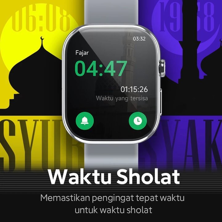 100 Original Samsung Muslim Quran Smartwatch FW35 With 2.0" HD AMOLED Display GPS IP68 Waterproof