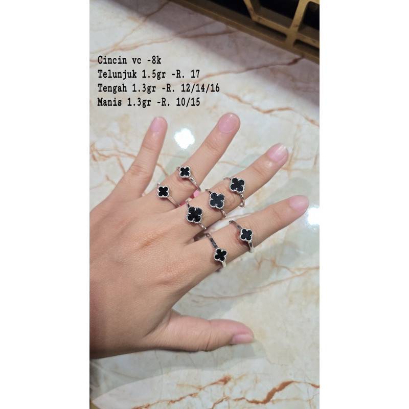 Cincin Vancleef Emas Putih