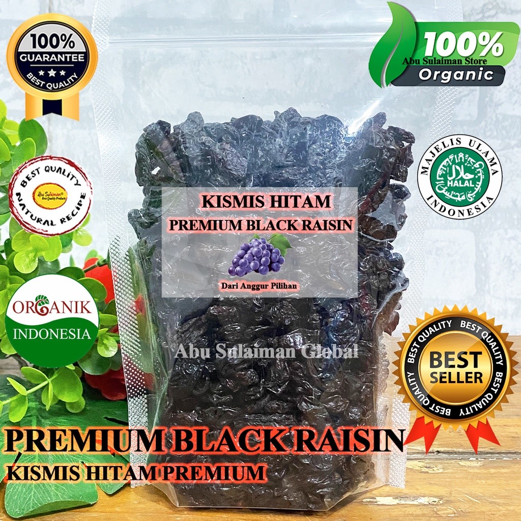 

Kismis Hitam Natural 500 gr / Dark Raisin Premium Organik Seedless / Kismis Hitam 500 gram