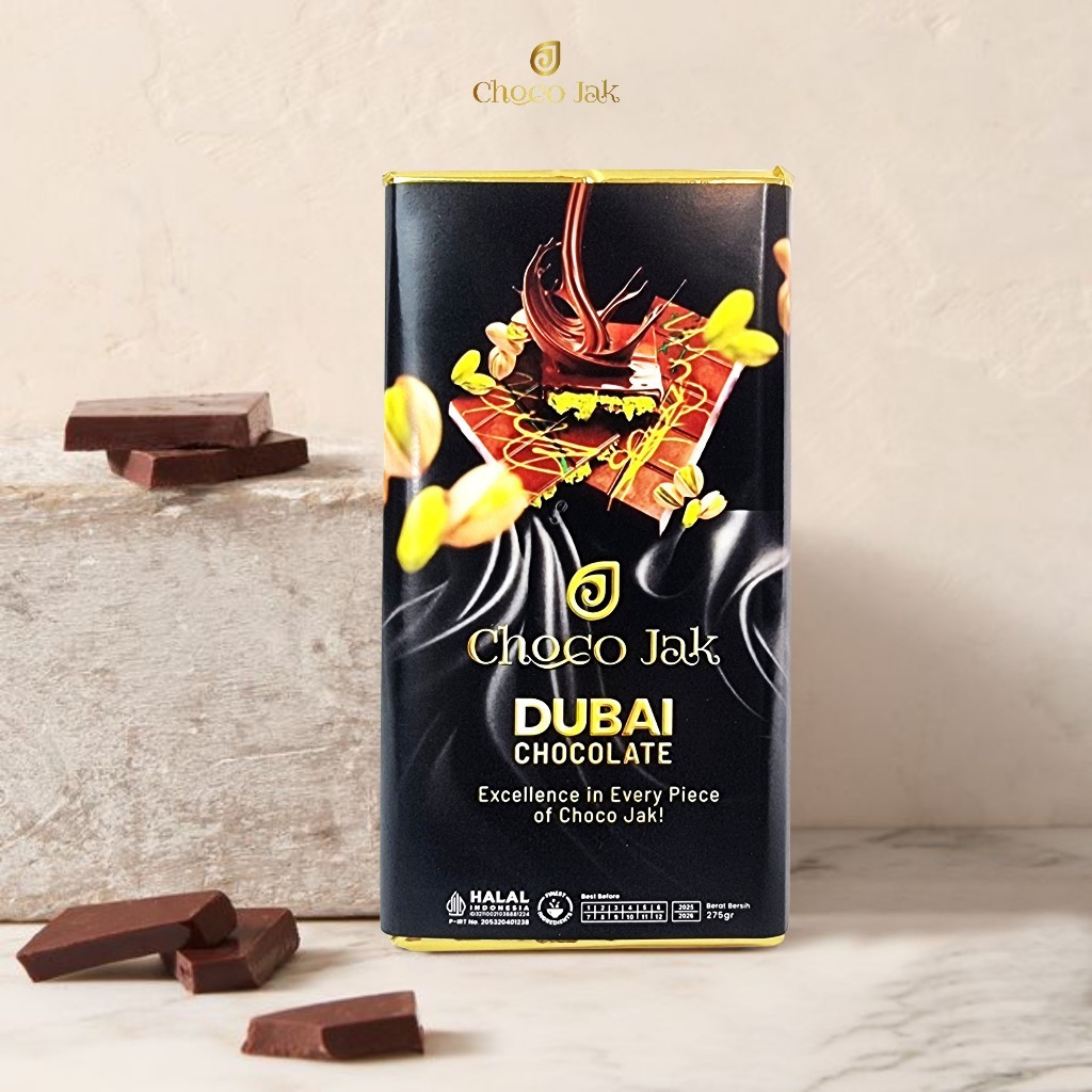 

Choco Jak Coklat Dubai Viral JUMBO [275gr] Coklat Viral Kacang Pistachio Enak dan Lezat Snack
