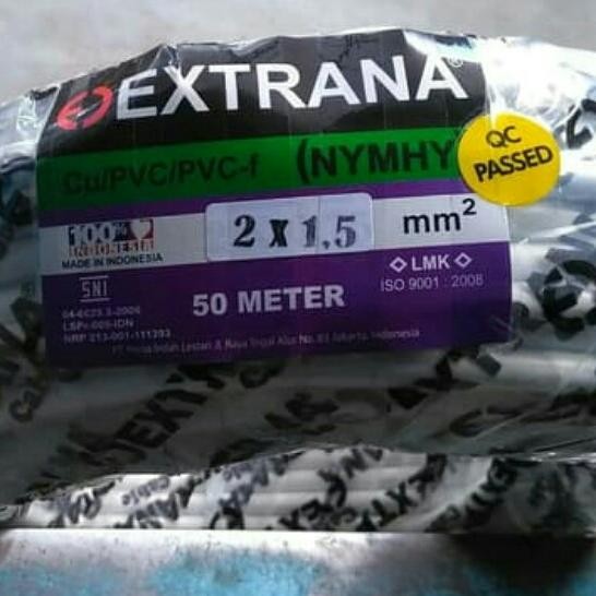 Kabel Serabut/ Kabel Nymhy 2X1,5 50M Extrana