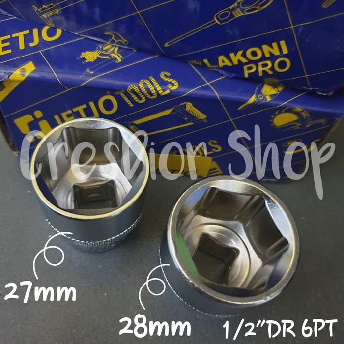 Ta_ Sok Sock Soket Socket 1/2 Dr 6Pt 12Pt 27 28 Mm Lakoni Pro Jetjo Tools