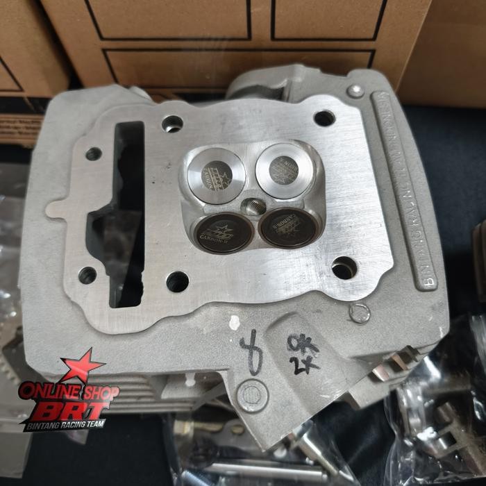 PREMIUM PAKET CYLINDER HEAD CRF 150 VERZA NEW MEGAPRO PORTING CNC 4 KLEP BRT KOP CRF4V 4KLEP 4 VALVE