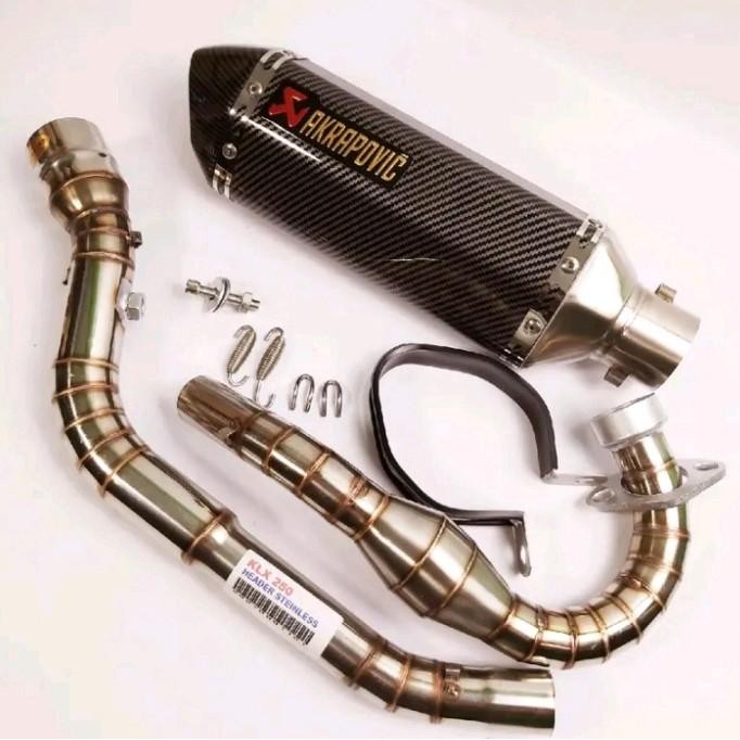 PREMIUM KNALPOT AKRAPOVIC HEKSA KARBON FOR KLX 250 D-Tracker 250 CRF 250 import Taiwan fullset