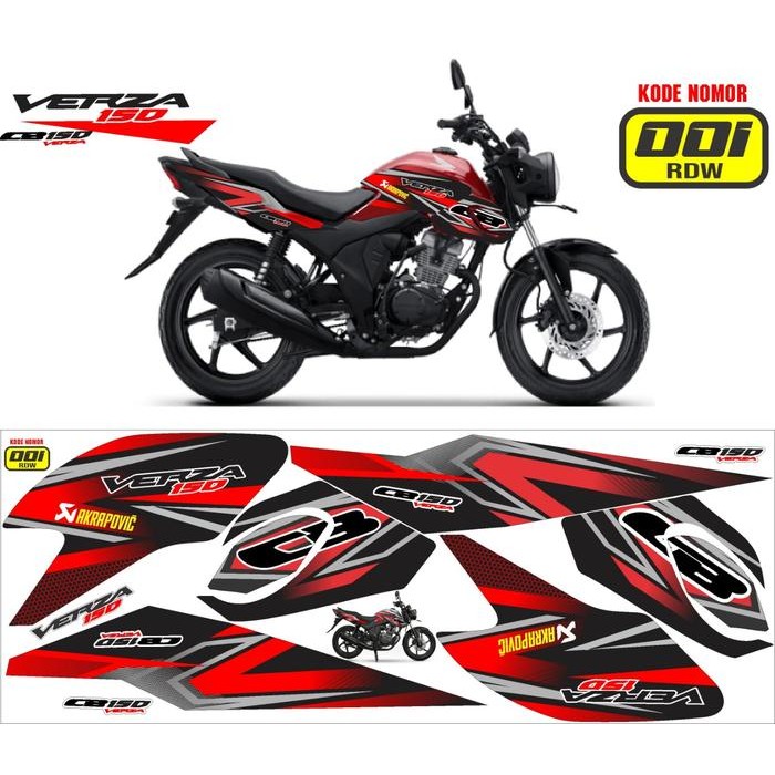 PREMIUM Stiker VERZA CB 150 Variasi Monster Sticker Motor Decal Striping Lis Modif motorcycle