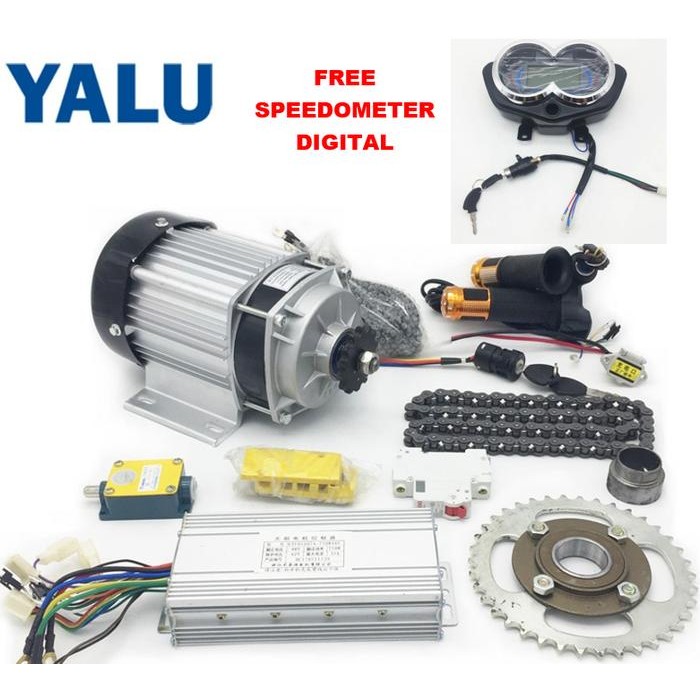 PREMIUM Dinamo Listrik BLDC 1000W 48V Mesin Mobil MotorListrik 1KW Beban 800KG