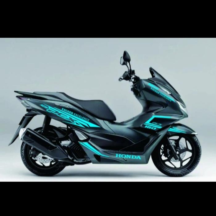 PREMIUM Striping cutting Sticker New Honda PCX 160 motor hitam 5 warna sticker