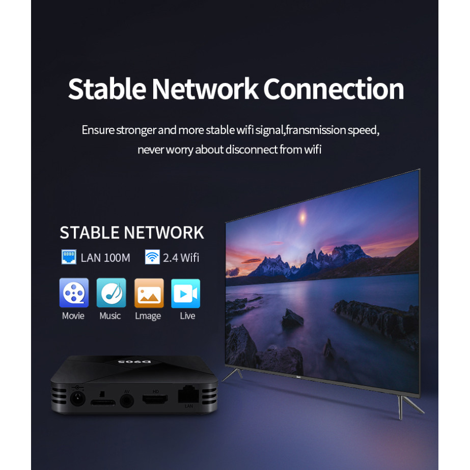 NEW Fast D905 Android 10.0 TV BOX 8GB RAM 128G ROM 2.4G&5G WIFI Mlogic S905 4K 3D Android TV BOX H.2