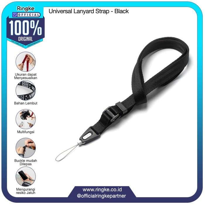 

Ringke Lanyard Strap Black Gantungan Tali Hp Kamera Neck Shoulder