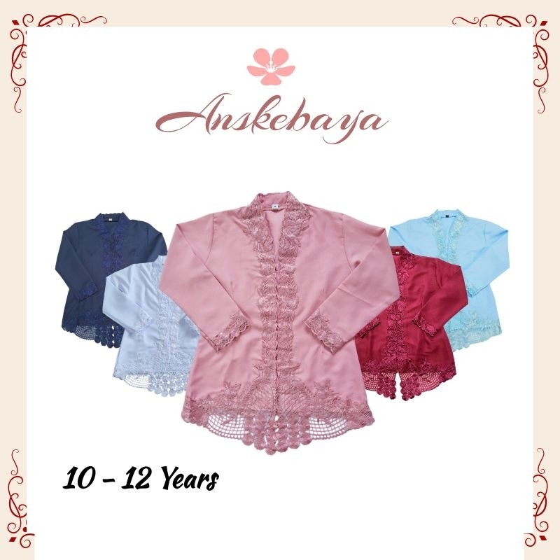 Kebaya Encim Anak Tanggung Usia 10 - 12 Tahun/ Kebaya Anak Modern