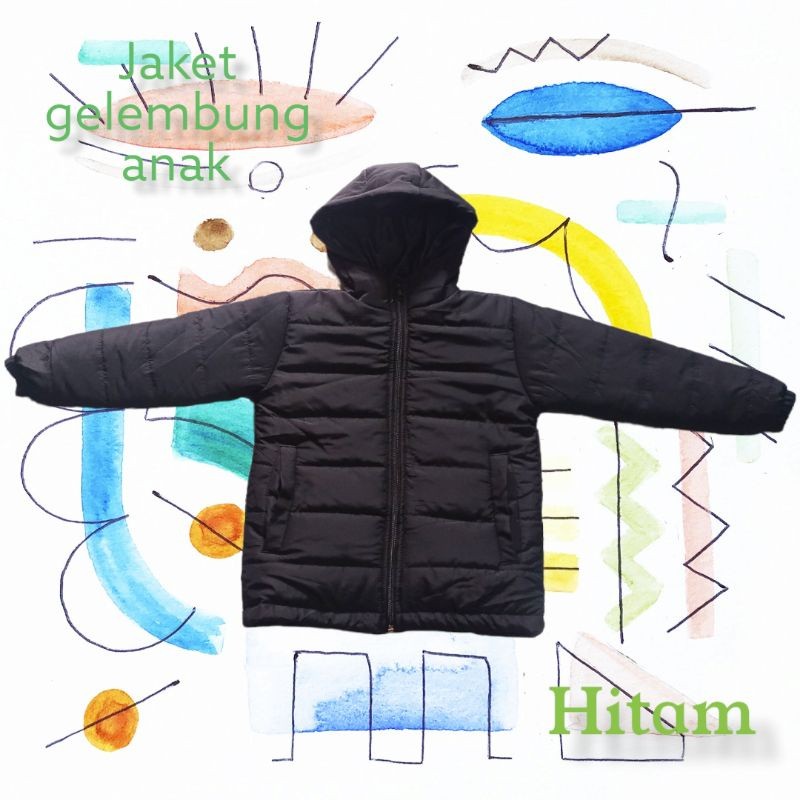 RB223 Jaket Gelembung Anak Tebal - Jaket Puffer Anak Laki-Laki Dan Perempuan Usia 2-13 Thn
