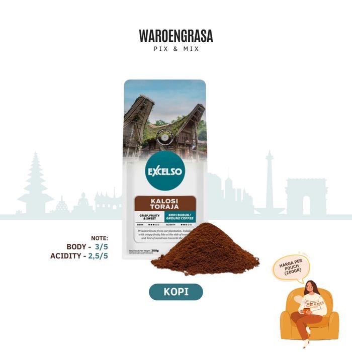 

Terlaris Excelso Kopi Bubuk - Kalosi Toraja - 200Gr Ongkir Termurah
