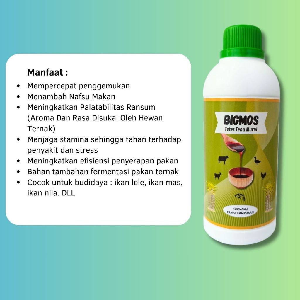 Vitamin Kambing Sapi Biar Gemuk BIGMOS Obat Kambing Sapi Cepat Gemuk Molase Tetes Tebu Murni