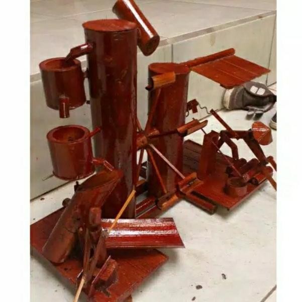 SALE MINIATUR AIR MANCUR BAMBU KINCIR JUNGKAT JUNGKIT HIASAN AQUARIUM