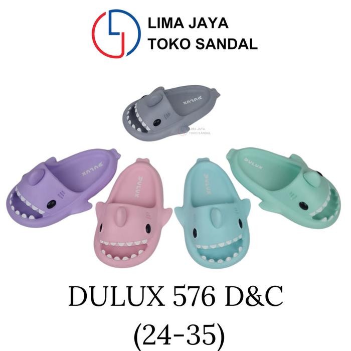 Sendal Selop Anak Hiu Lucu Trendy Sandal Ikan Baby Shark Indoor Outdoor Sandal Hiu Dewasa Ringan