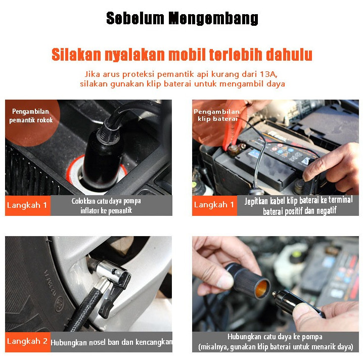 Kompresor Angin Listrik Kompresor Mini Pompa Ban Mobil Motor Elektrik Mini Pompa Angin Heavy Duty