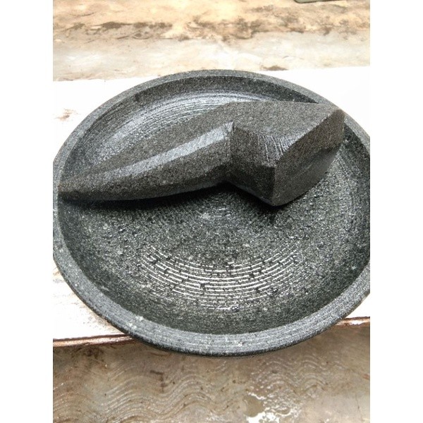 Tahan Lama Cobek Batu Asli Cobek Batu Gunung 20 Cm Free Ulek