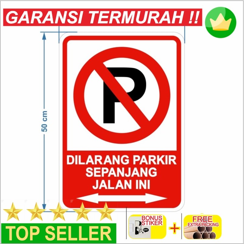 

Grosir Rambu Dilarang Parkir 35cm x 50cm Dilarang Parkir Plat Alumunium Keren