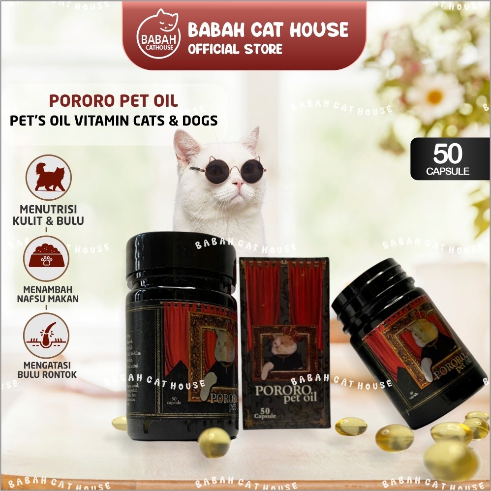 PORORO PET 50 Capsule Vitamin Kucing Cat Anjing Dog Ikan Fish t