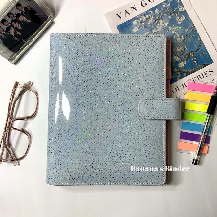

Terlaris- Bananas Bindery Binder Glitter Candy [A5 20Ring] Free Pen - Paper Stiker Stationery