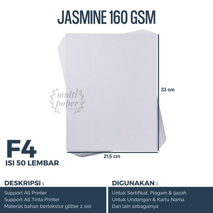 

Terlaris- Kertas Jasmine F4 Isi 50 Lembar / Fancy Paper / Kertas Undangan
