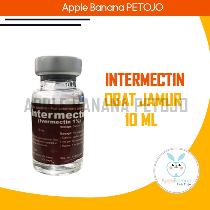 INTERMECTIN Inject 10 ml - Obat Scabies Jamur Gudik Caplax Tungau Kucing Kelinci Anjing