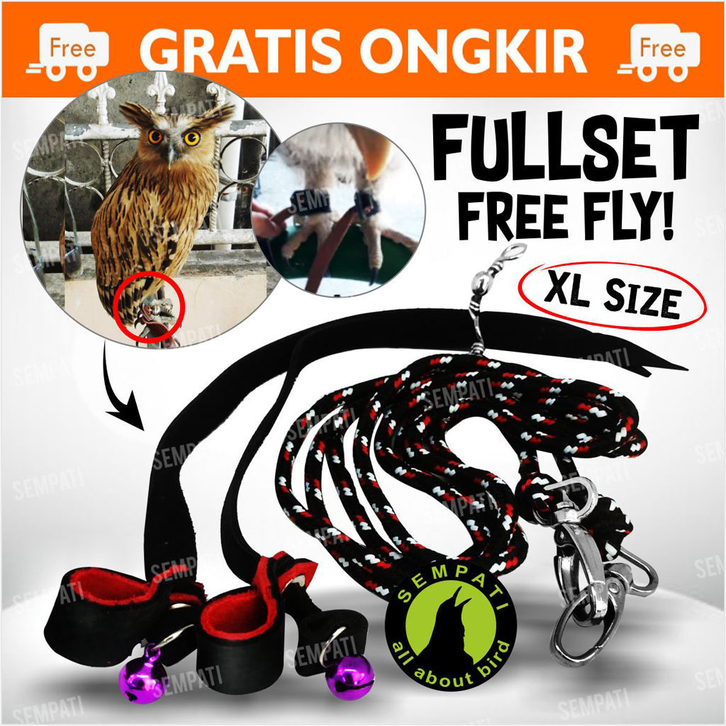 SEMPATI ANKLET CELEPUK UKURAN XTRA LARGE XL ANGKLET CELEPUK TALI KAKI BURUNG HANTU BUFFY FISH OWL