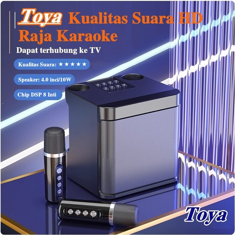 Souyoun - TOYA Speaker bluetooth karaoke Toya ty-203 Bluetooth Speaker 2 MIC HD sound quality 4.0
