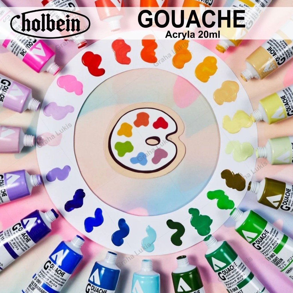 

Holbein Acryla Gouache 20ml (Primary & Metallic Colors)