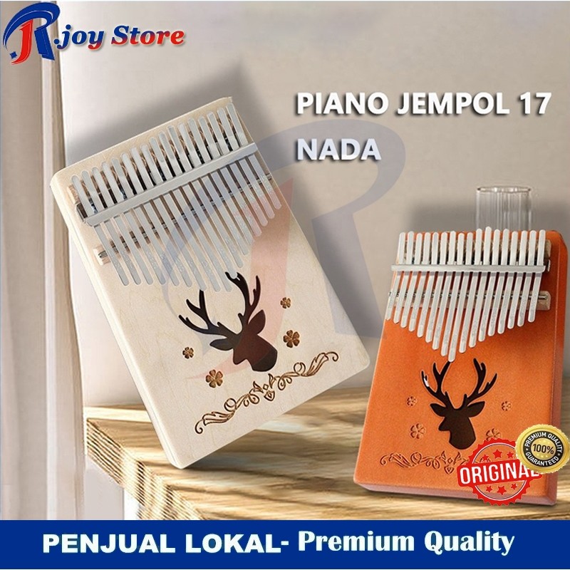 Portable Kalimba Jempol Piano 17 Kunci Jari Piano Kalimba Instrumen dengan Aksesoris