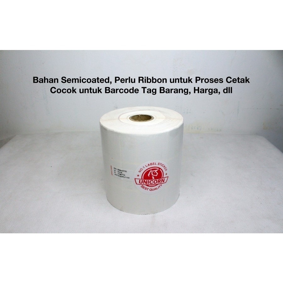 

Stiker Label Barcode Semicoated 33x15 mm / 33x15mm 3 Core 1 Inch Isi 10.000pcs