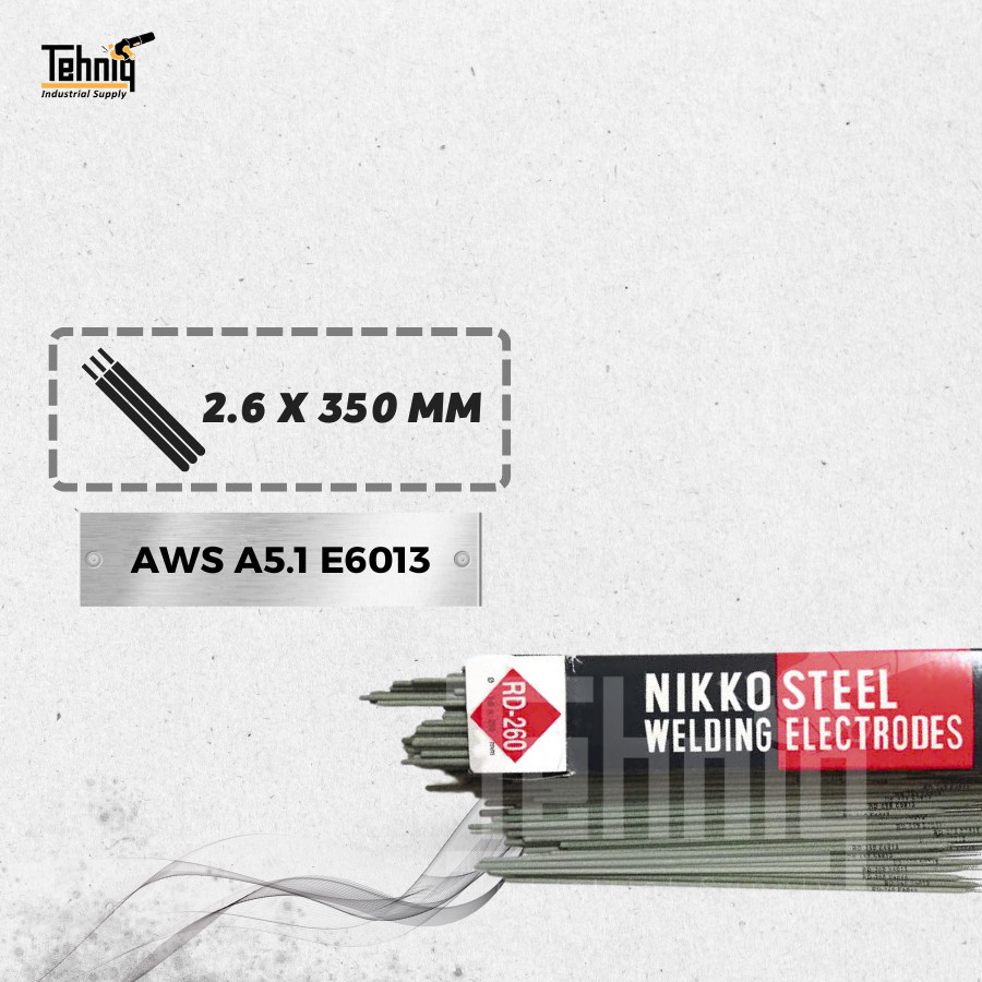 Nikko Steel Kawat Las RD260 2.6MM 1KG / Kawat Elektrode Nikko Steel RD 260 2.6 MM 1 KG