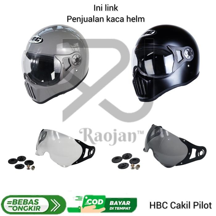 Afifa.store9 Kaca helm Pilot HBC Visor helm HBC Pilot
