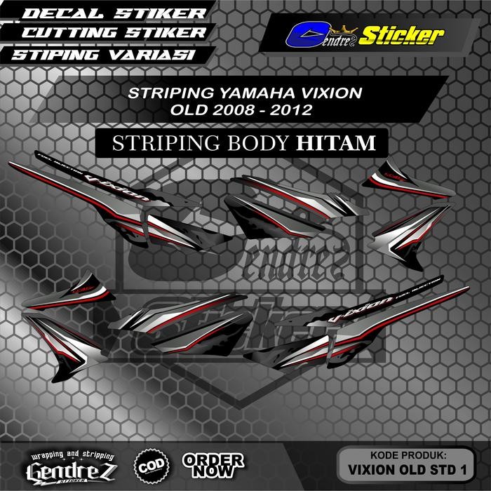 PREMIUM COD STRIPING MOTOR VIXION OLD MOTIF ORI , STIKER STRIPING VIXION OLD MOTIF ORI