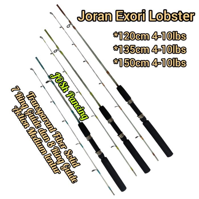 Joran pancing udang Exori Lobster 120 135 150 cm lentur marit banyak FREE PIPA